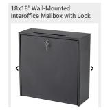 SAFCO 4259BL Black Inter Office Mailbox Large