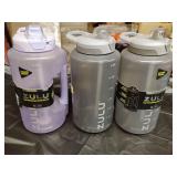 3- 1/2 gallon zulu water bottles