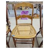 Cane bottom wood chair 17.5'x16.5'x33.5'