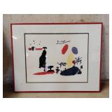 Picasso print in metal frame  29'x23'