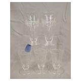 5- Etched glass juice glasses
