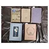 5 antique books copyright 1866 to 1899