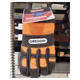 New pair of Oregon chainsaw gloves large