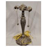 Metal lamp base, double bulb 15'