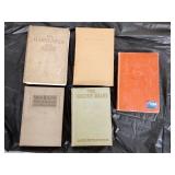 5 vintage books, copy rights 1910 to 1940