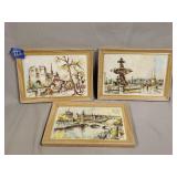 3- Framed Paris artwork 8'x6'