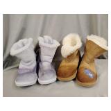 Girls Uggs, Purple Size 13, Tan Size 1- damage