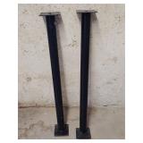 2- Metal pedestal stands 33'
