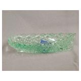 Fenton uranium glass relish boat 5'x2'