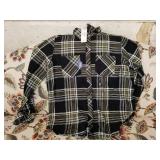Anthracite Plaid Flannel Mens Size M