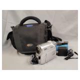 JVC digital video camera with case, battery