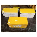 3 packs of led light bulbs, 2 are soft white, one