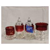 Ruby flash toothpick holder, mini mug