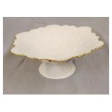 Lenox 24K gold decorated pedestal dish 6'x2.5'