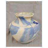 Pottery vase, top has been repaired, chipped