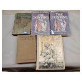 5- Vintage books copyrighted 1891-1955