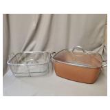 Copper Chef 6.7 Qt. Pot, Basket and lid