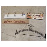 Whale hanging rack, decor hangers and signs
