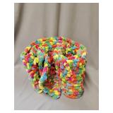 Multi color crochet scarf