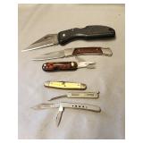 (6)Pocket Knives Including Buck/Gerber