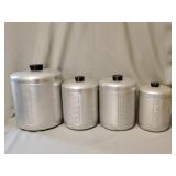 Metal canisters-flour, coffee, tea