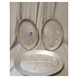 2- Melco metal platters 12', metal platter 14'