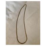 Gold tone necklace, no markings or stamps