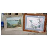 2- Framed paintings 22'x18.5', 20.5'x17'