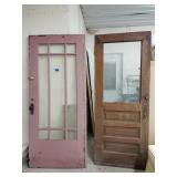 2- Vintage glass pane doors