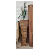 Wicker plant stand with faux grass 17'x17'x53.5'