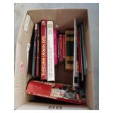 Book assortment including history, diet books