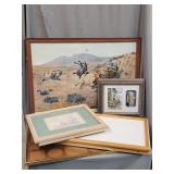 (5)pc Picture Lot & Folding Bed Tray
