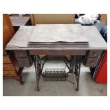 Vintage Singer sewing machine, some damage
