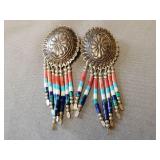 Sterling silver beaded earrings