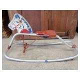 Vintage metal rocking horse, missing handles