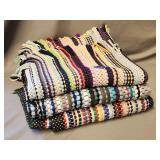(3) Vintage Hand Woven Rag Rugs 38'ï¿½22'