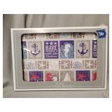 Sandy Little Christmas glass cutting board