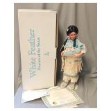 Danbury Mint Porcelain Doll 'White Feather' 16'H