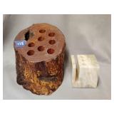 Marble pen organizer 3'x3', wood pen/pencil holder