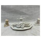 Porcelain Miniature Tea Set & Babies