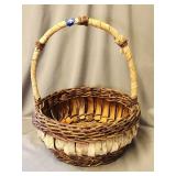 Rustic Birch/Wicker Woven Basket 15'Hx12'