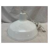 White Industrial Shade Electrified Lamp Shade