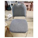 Metal chair with padding, 17' seat