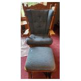 High-Back Glider Rocking Chair/Ottoman 42'h×25'