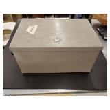 Metal lock box no keys, 12.75' x 8.25' x 6.5'