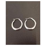 Pair of hoop earrings marked .925