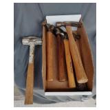 Hammer assortment, 4lb sledge hammer, claw hammers