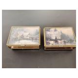 Two small jewelry boxes with