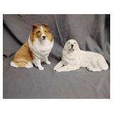 Plaster cast dog figurines by sandicast