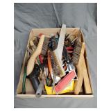 Wire brushes , files, tool assortment